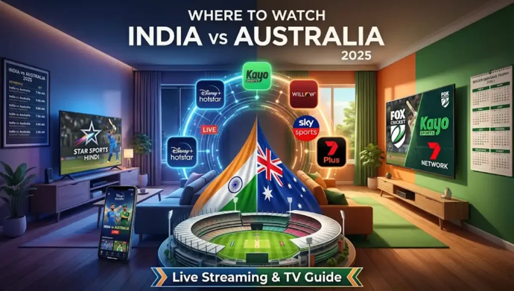 where to watch Australian men’s cricket team vs India national cricket team
