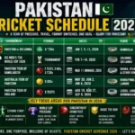 pakistan cricket schedule