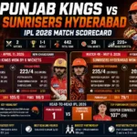 punjab kings vs sunrisers hyderabad match scorecard